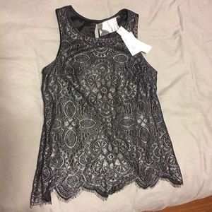 Black and silver top